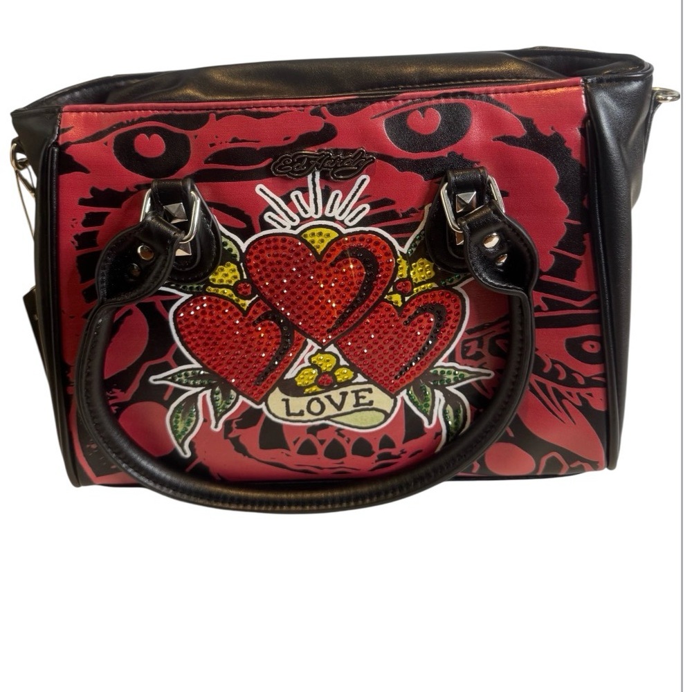 Ed Hardy Red and Black Women's Bag/Lunch Tote